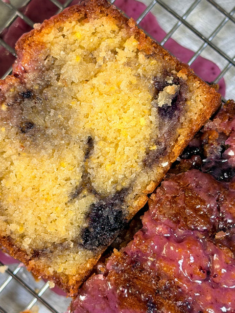Blueberry Corn Donut Loaf